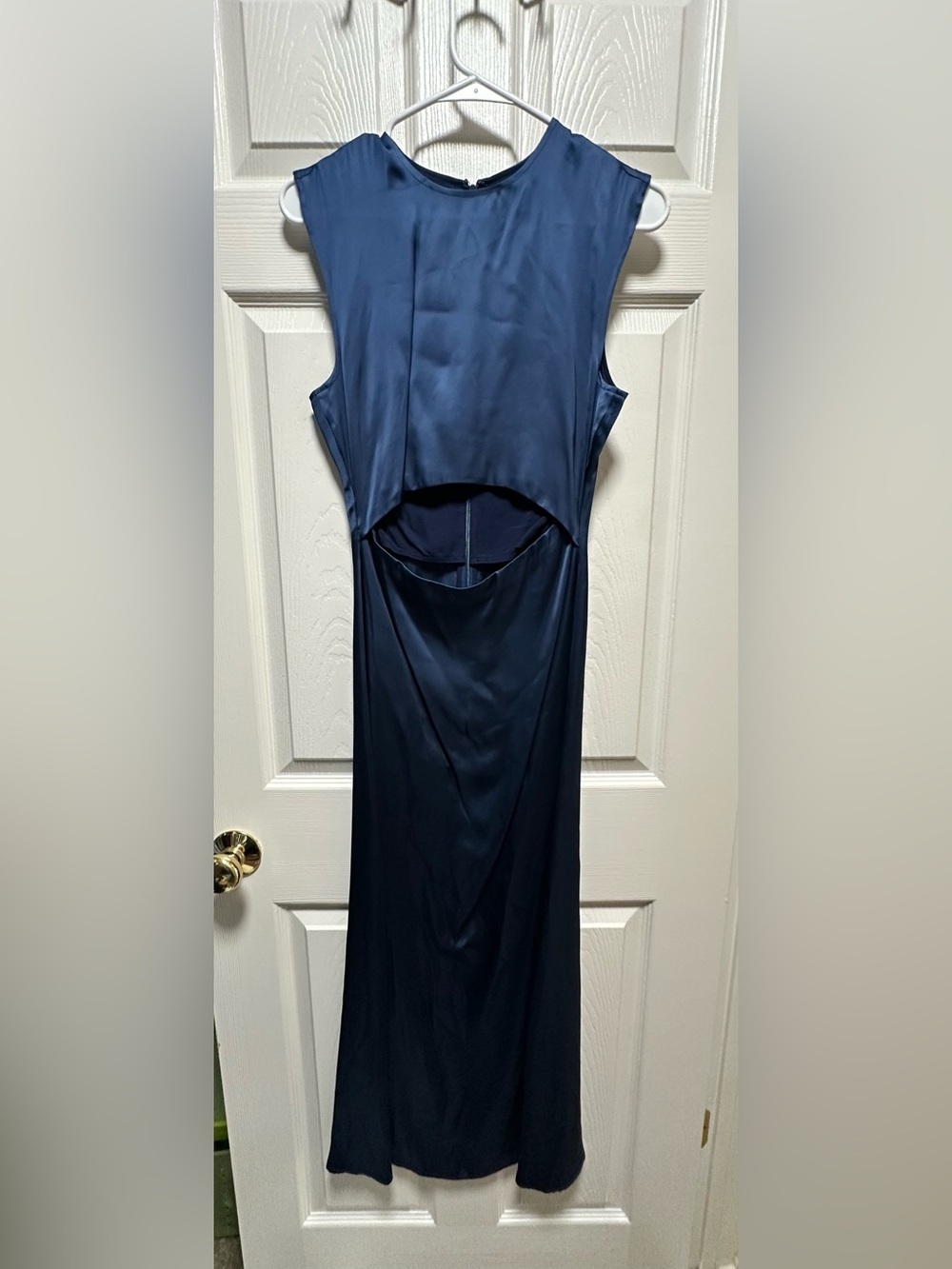 NWT Loulou Studio Sleeveless Navy Cutout Evening Dress Size XS